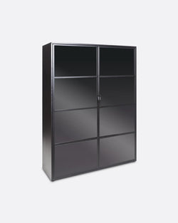Biblioteca metal, sticla Ox
