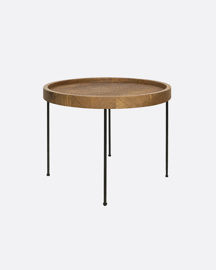Masuta cafea, lemn masiv teak, metal Gede