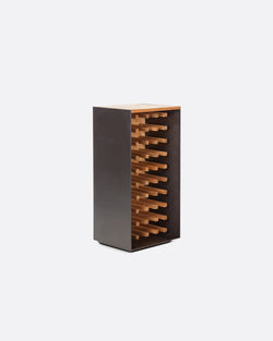 Raft vinuri lemn solid tec, metal Wine