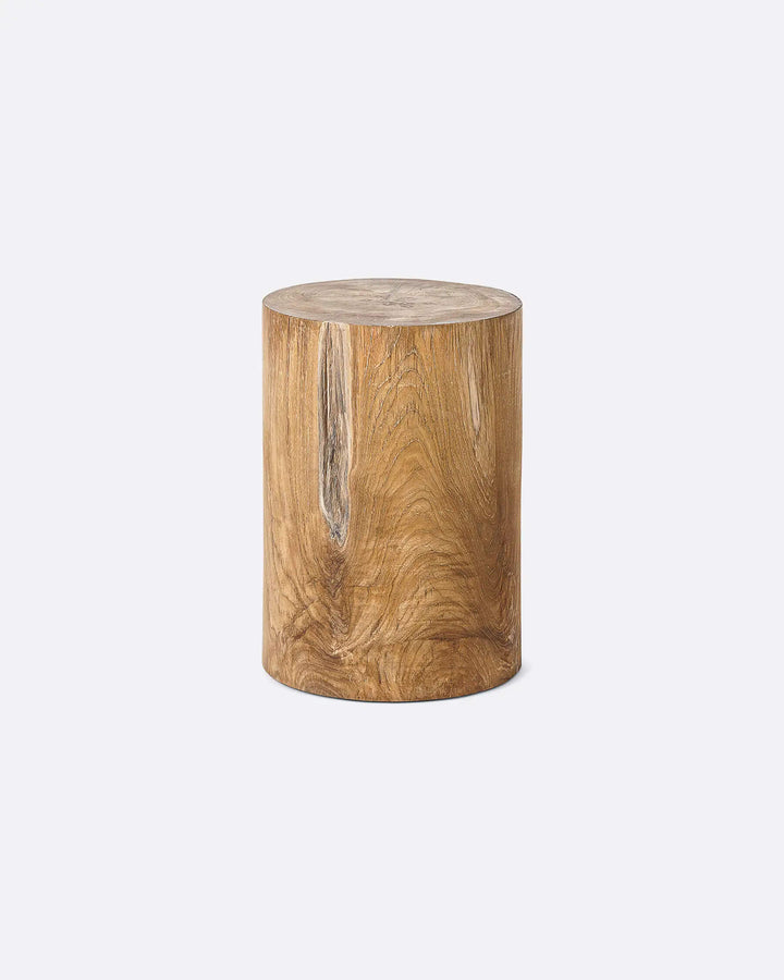 Taburet lemn masiv tec, Solid Round