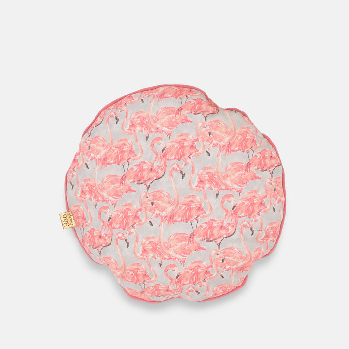 Perna ecologica rotunda din catifea cu Flamingo, 366 Concept