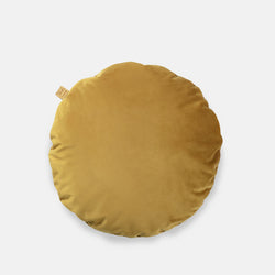 Perna ecologica rotunda din catifea galben mustar stralucitor, 366 Concept