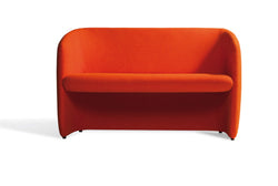 Canapea 2 locuri tapitata stofa, portocaliu, Plum
