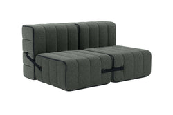 Canapea lana gri, 2, 3 locuri, modulara, Sera