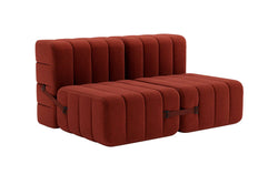 Canapea lana rosie, 2, 3 locuri locuri, modulara, Dama