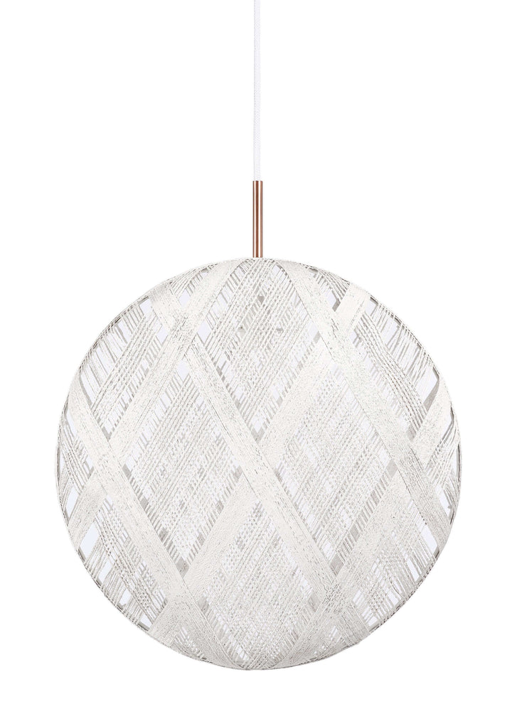 Lustra textil alb, Hexagonal design, Chanpen