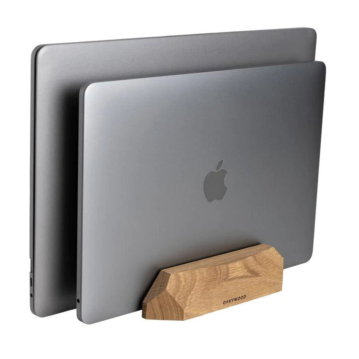 Stand dublu vertical pentru laptop, lemn